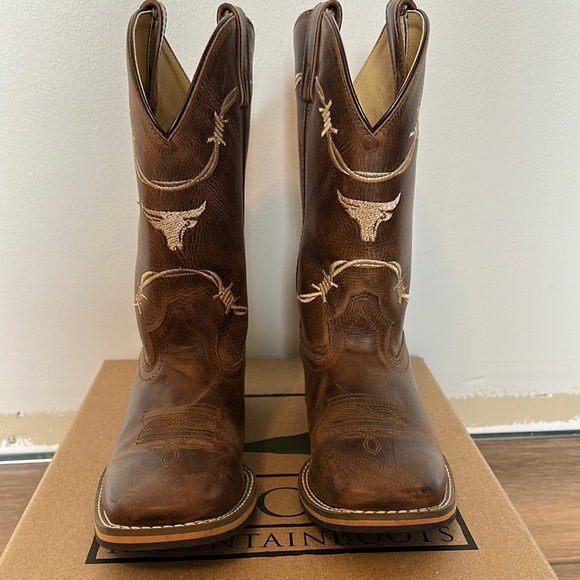 Kids Brown Western Boots